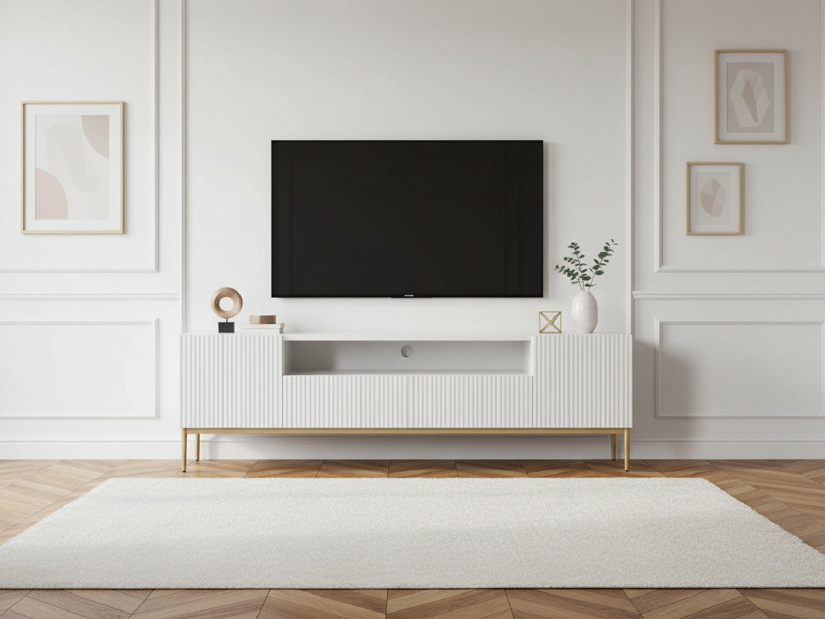 Kasha - Mueble de TV con nicho - Patas doradas