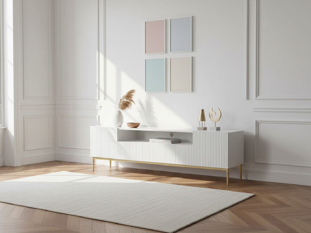 Kasha - Mueble de TV con nicho - Patas doradas