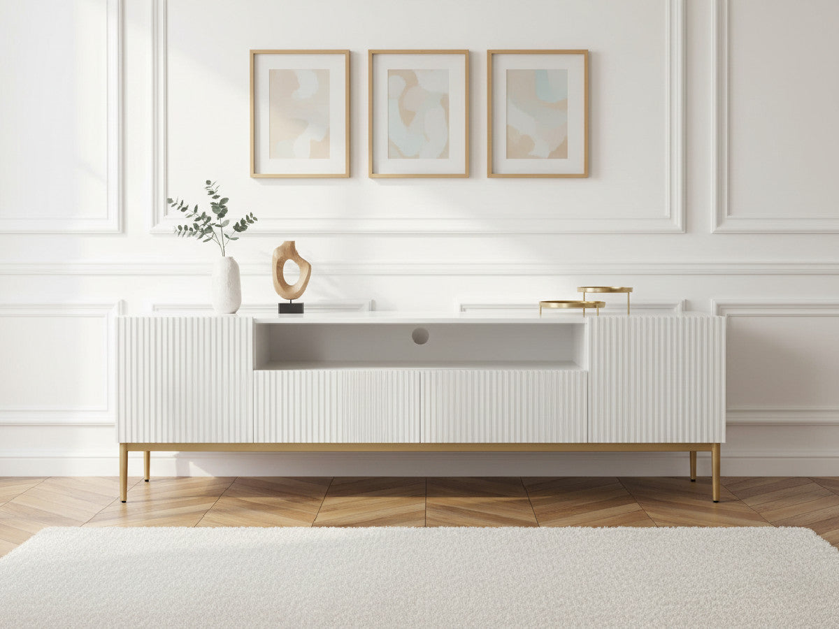 Kasha - Mueble de TV con nicho - Patas doradas