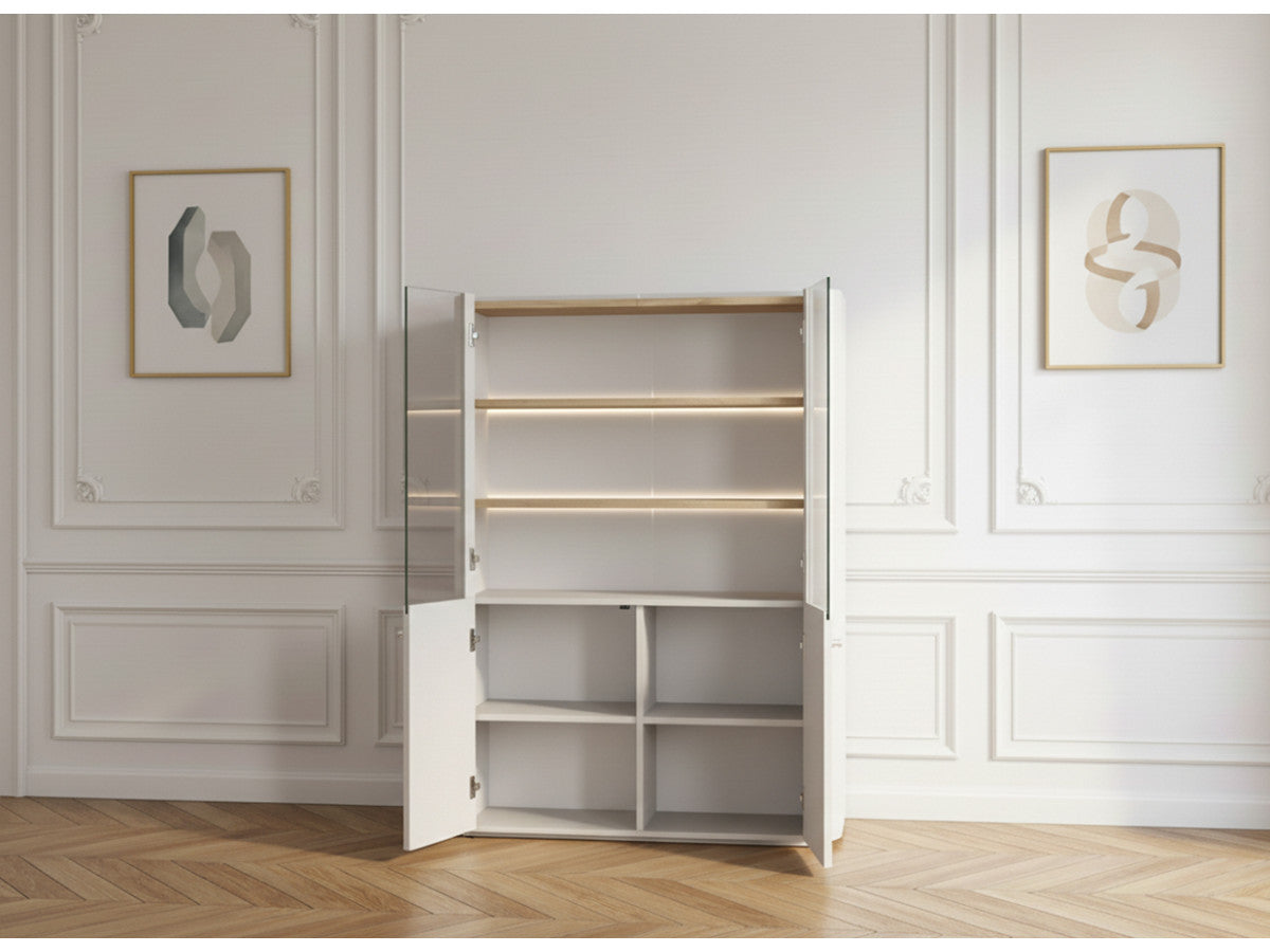 Anyra - Mueble vitrina 2 puertas Al. 138 cm
