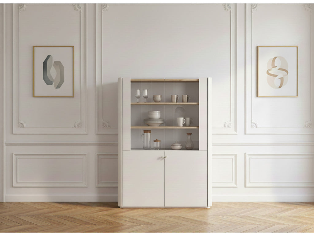 Anyra - Mueble vitrina 2 puertas Al. 138 cm