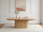 Malmousque - Conjunto con mesa de comedor extensible de 210 a 270 cm + 6 sillas Bastide de chapa de roble macizo