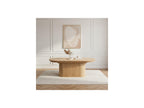 Malmousque - Conjunto con mesa de comedor extensible de 210 a 270 cm + 6 sillas Bastide de chapa de roble macizo
