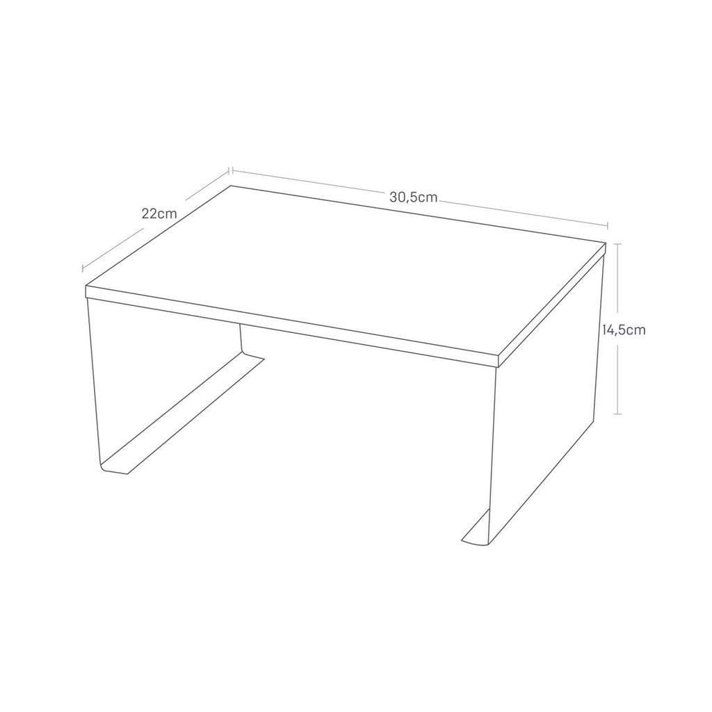 Étagère Empilable Avec Plateau En Bois - Tosca - Blanc