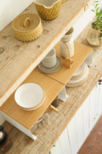 Étagère Empilable Avec Plateau En Bois - Tosca - Blanc