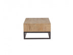 Bergerac - Mesa de centro 2 nichos 110 cm madera maciza de mango