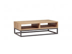 Bergerac - Mesa de centro 2 nichos 110 cm madera maciza de mango