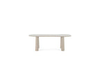 Sasha - Ensemble - Avec Table À Manger Ovale Beige + Chaises Mila Tissu Texturé - Lot De 6 Chaises