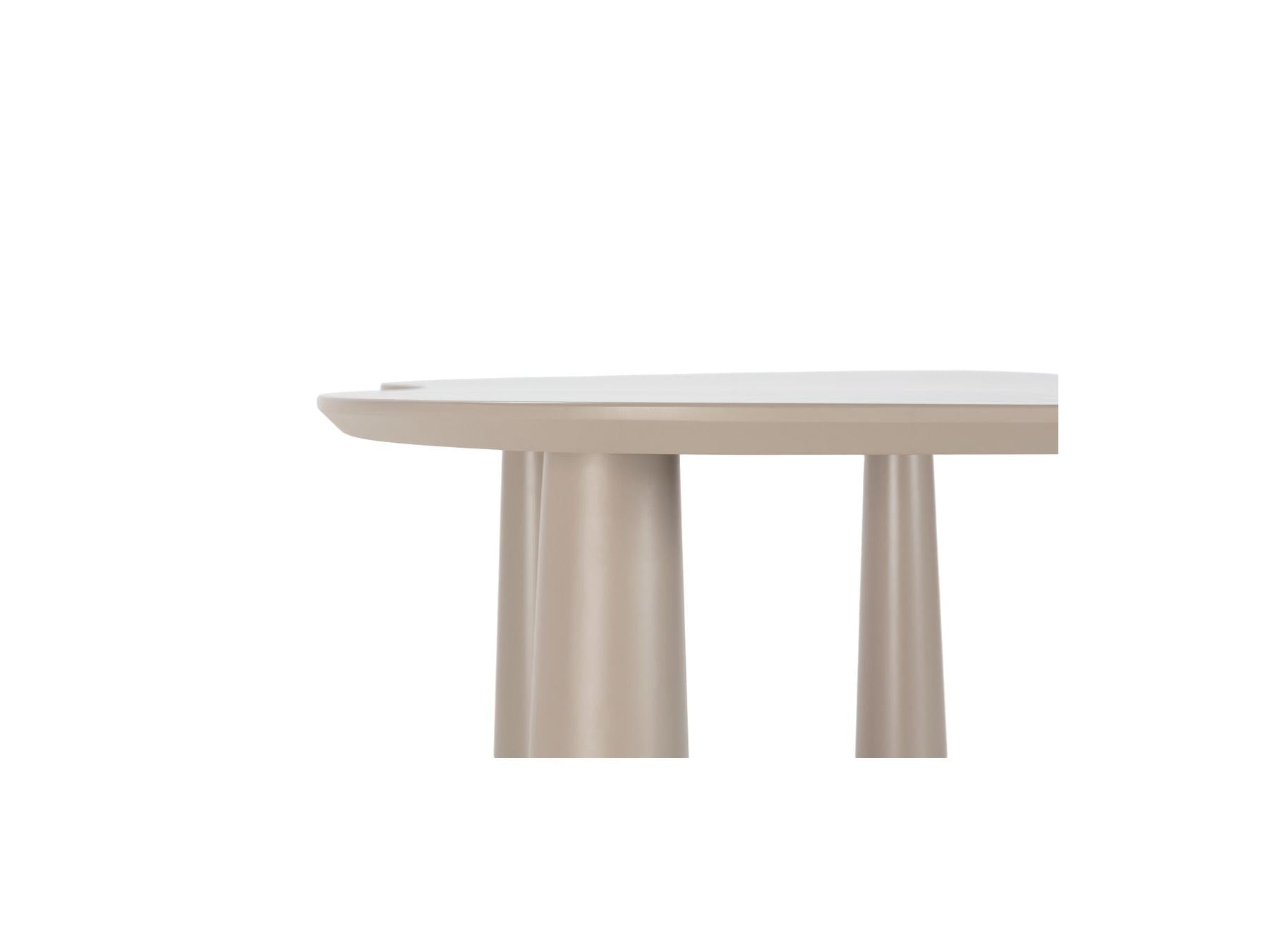 Sasha - Set - With Beige Oval Dining Table + Mila Textured Fabric Chairs - Set Of 4 Chairs