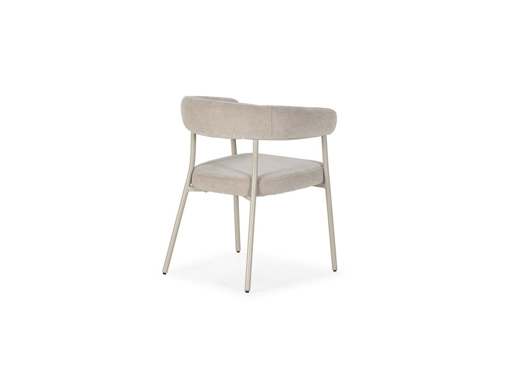 Rosa - Lote de 2 sillas - Tejido de terciopelo beige