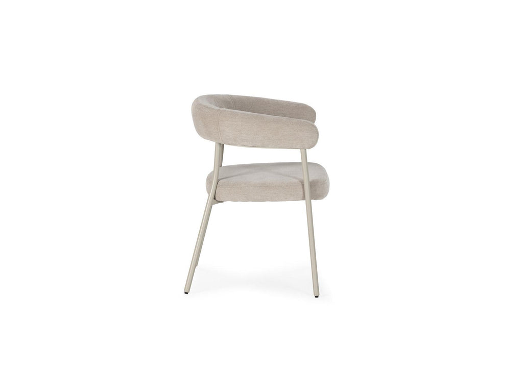 Rosa - Lote de 2 sillas - Tejido de terciopelo beige