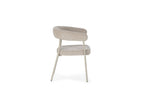 Rosa - Lote de 2 sillas - Tejido de terciopelo beige