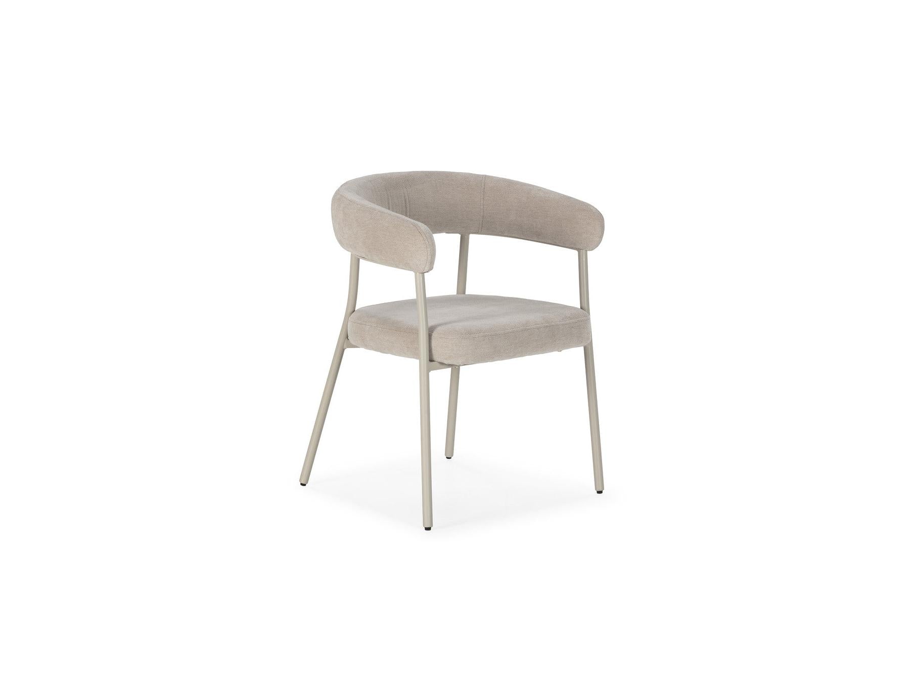 Rosa - Lote de 2 sillas - Tejido de terciopelo beige