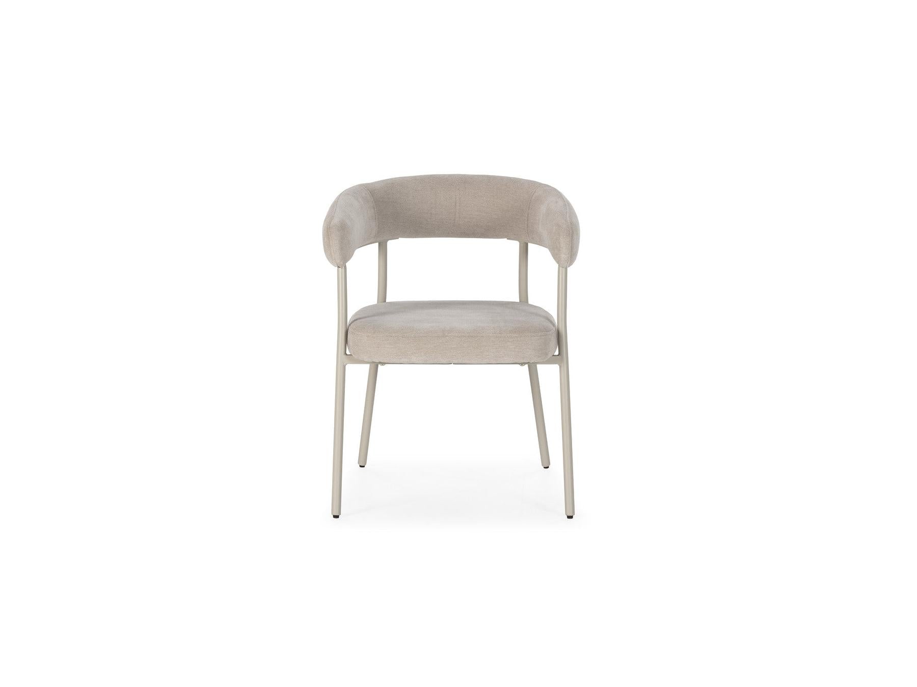Rosa - Lote de 2 sillas - Tejido de terciopelo beige
