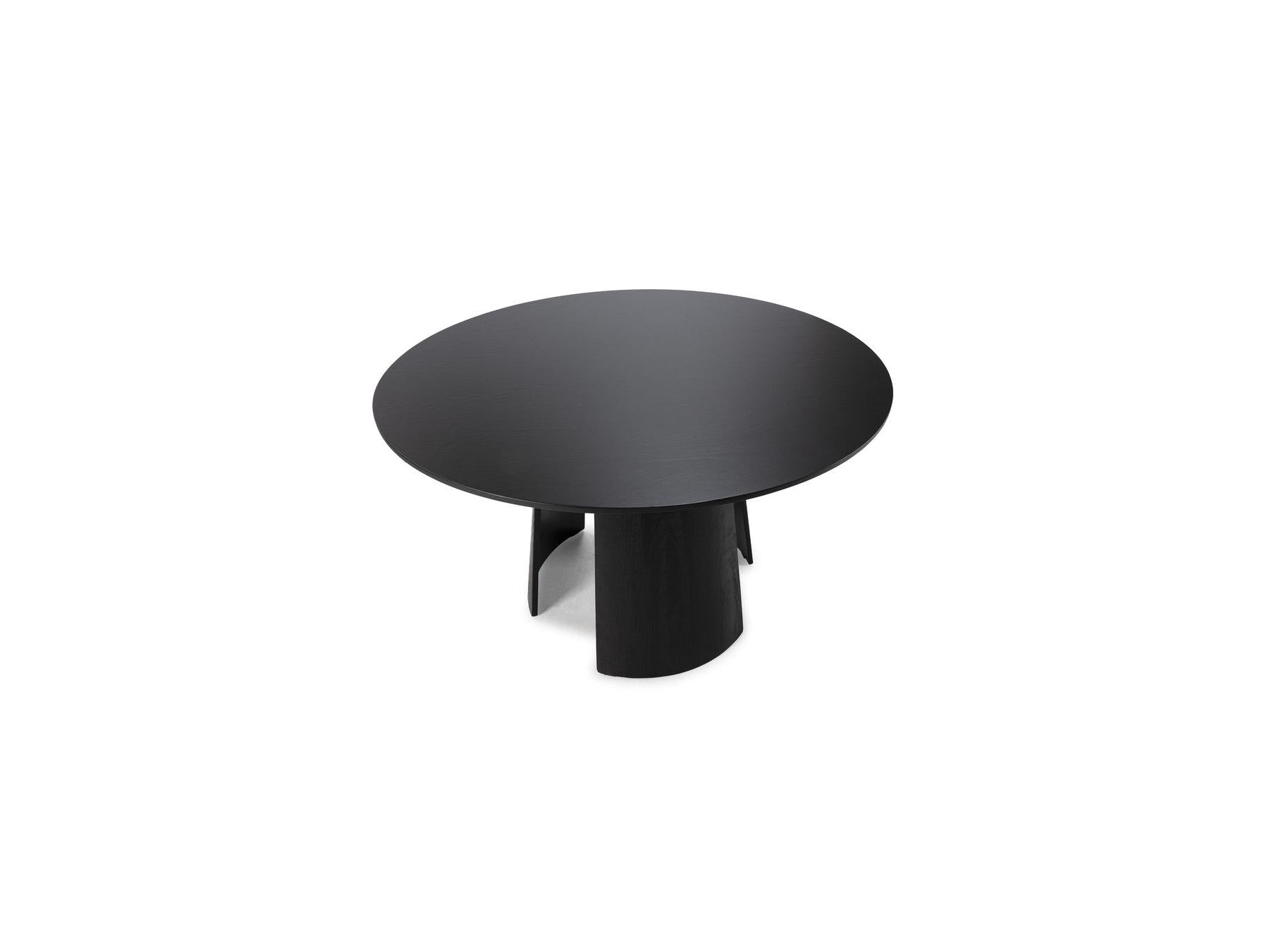 Gaston - Table À Manger Ronde - Placage Chêne