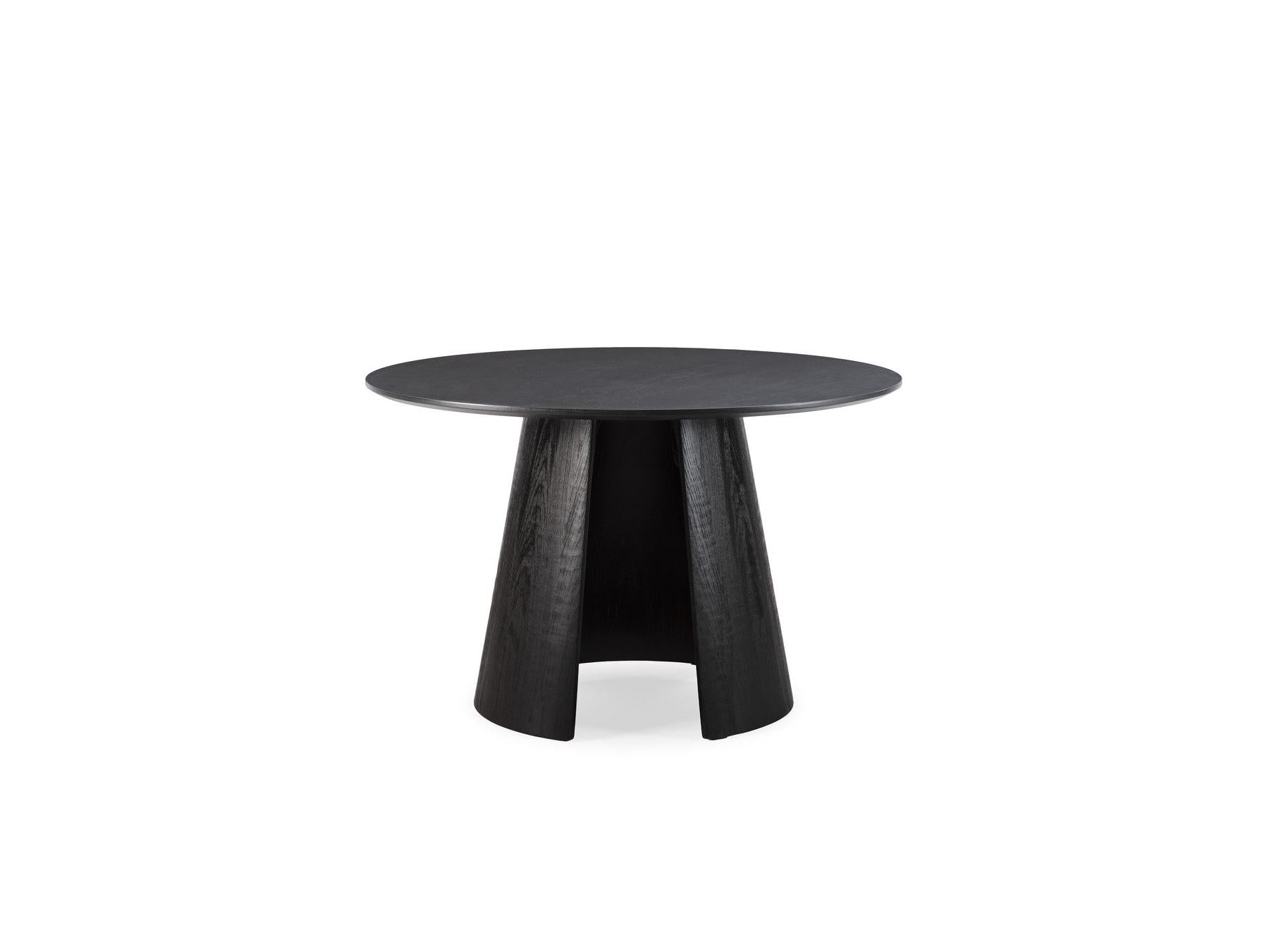Gaston - Table À Manger Ronde - Placage Chêne