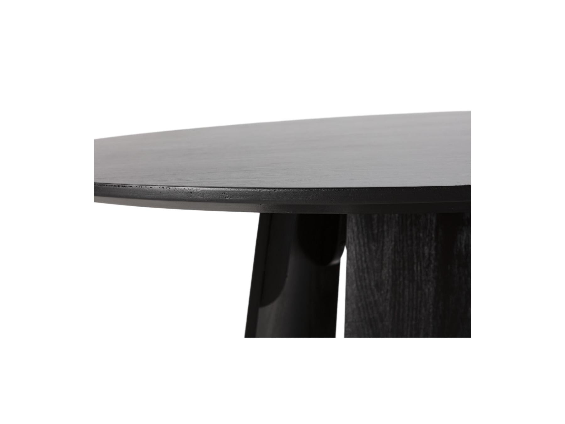 Gaston - Table À Manger Ronde - Placage Chêne