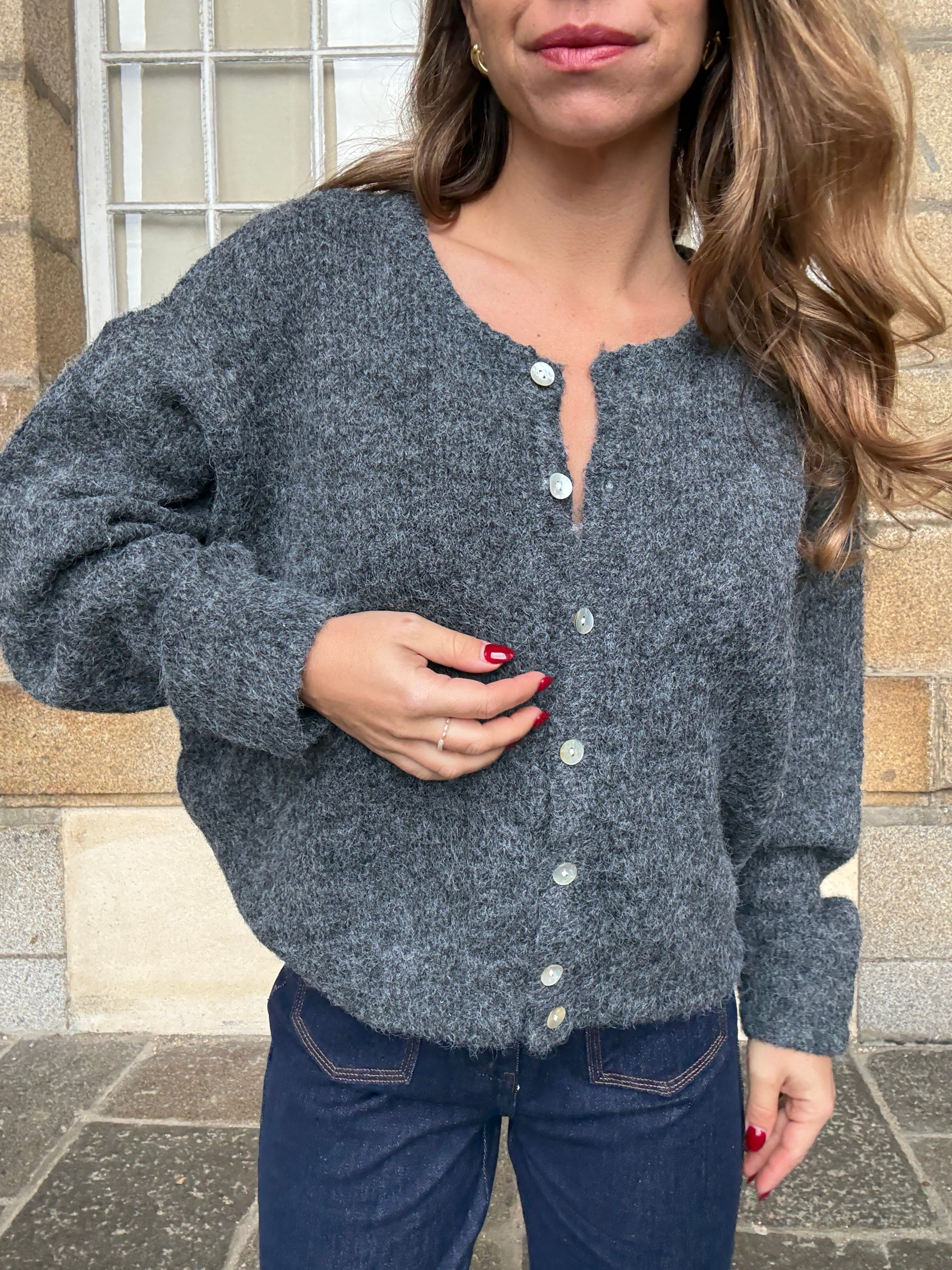 Dark Gray Charlie Cardigan