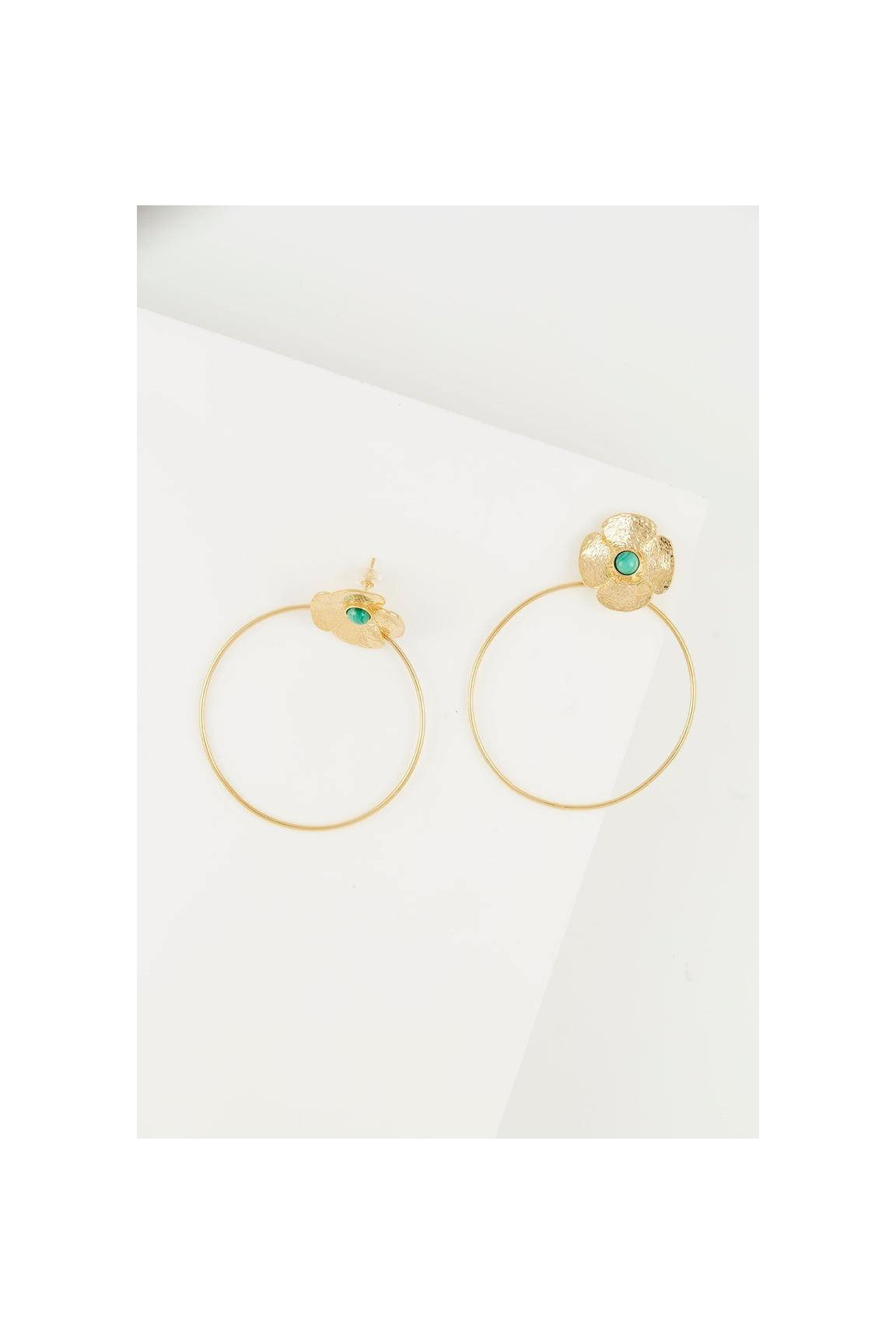 Pendientes 
Malaquitas