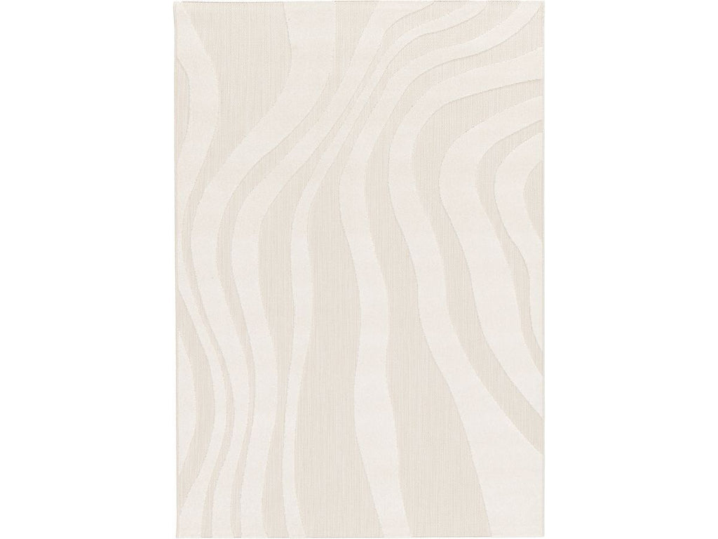 Noelia - Tapis Poils Ras Noelia Motif Abstrait - Beige