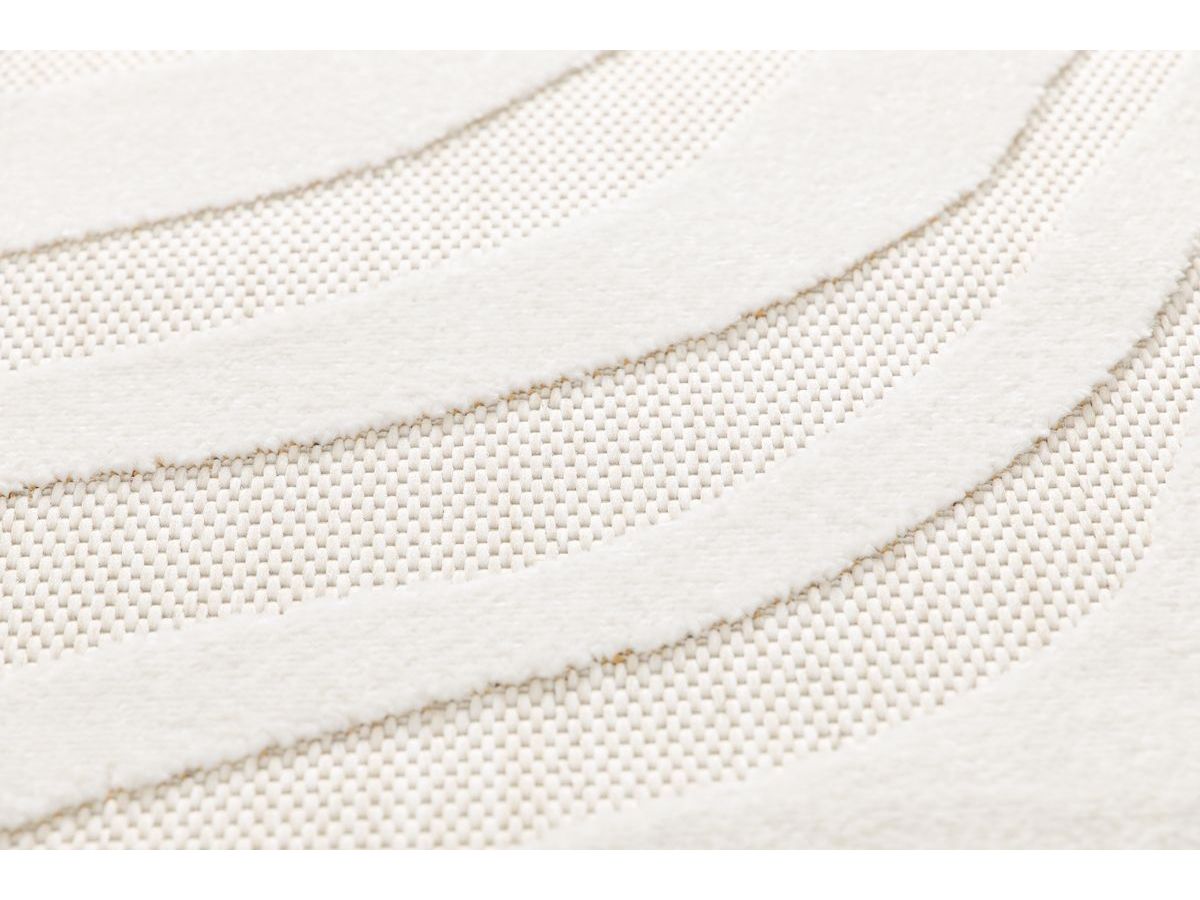 Noelia - Tapis Poils Ras Noelia Motif Abstrait - Beige
