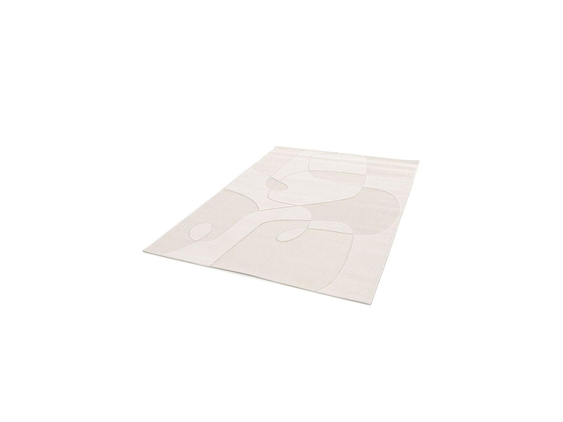 Kaia - Tapis Poils Ras - Motif Abstrait - Beige