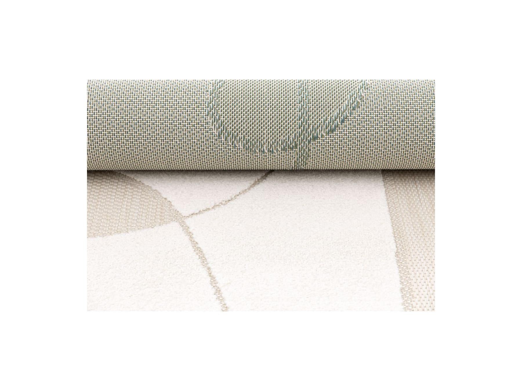 Kaia - Tapis Poils Ras - Motif Abstrait - Beige