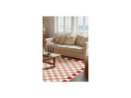 Myrlie - Tapis Poils Ras Myrlie Motif Damier - Rose