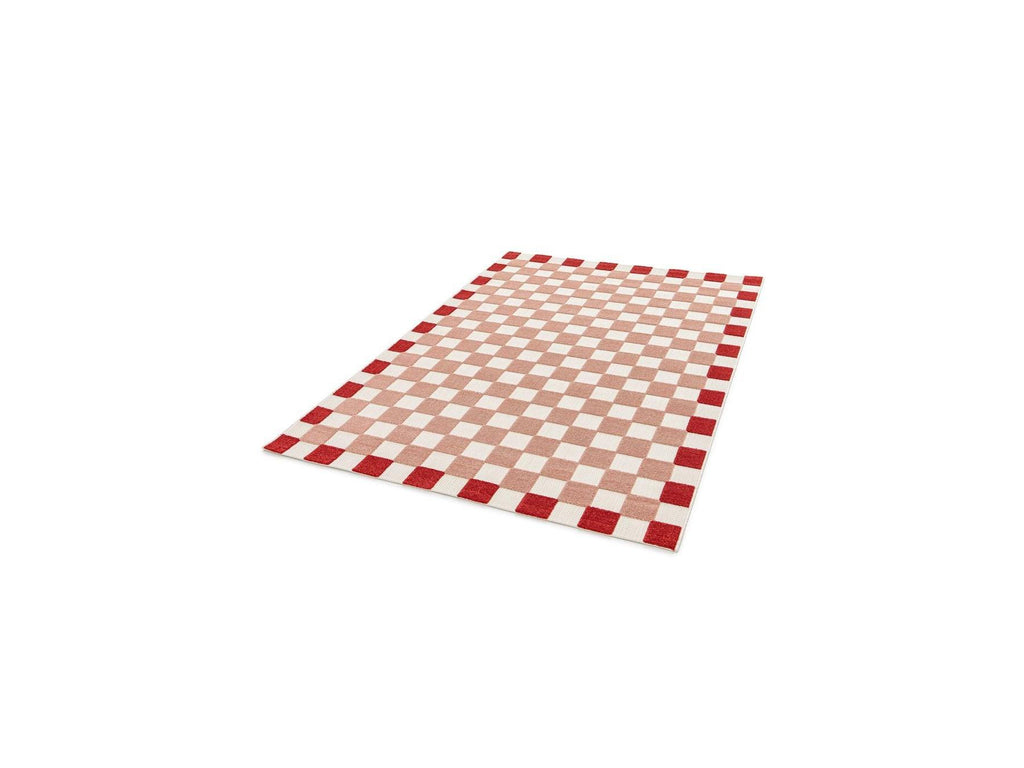 Myrlie - Tapis Poils Ras Myrlie Motif Damier - Rose