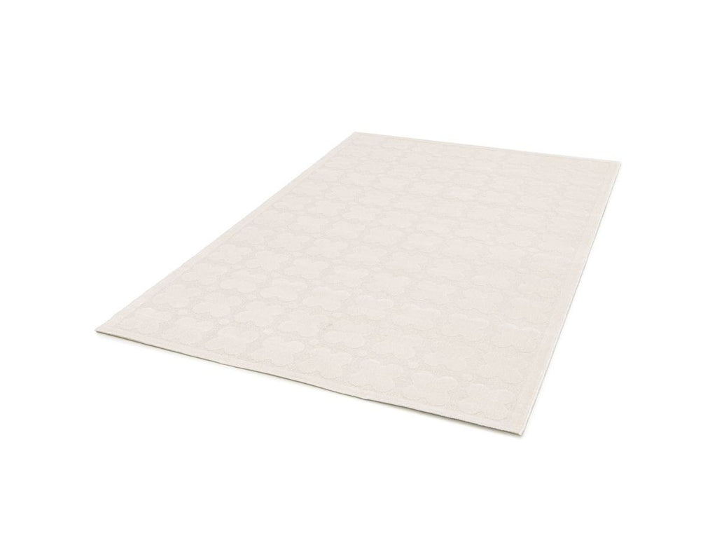 Owen - Low-Pile Rug with Abstract Pattern - White