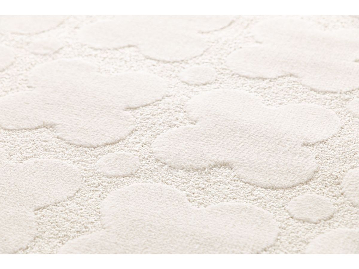 Owen - Low-Pile Rug with Abstract Pattern - White