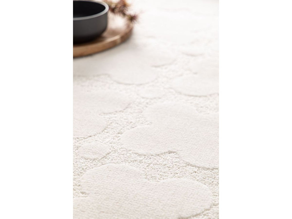 Owen - Low-Pile Rug with Abstract Pattern - White