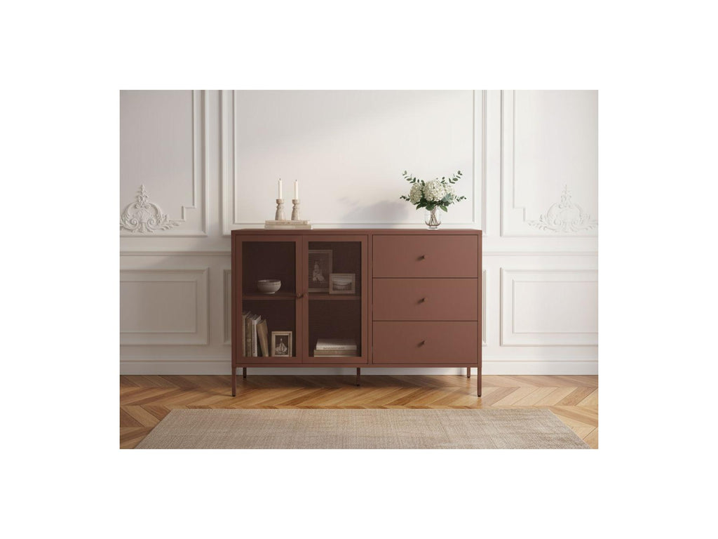 Clara - Buffet 2 Portes 3 Tiroirs - Métal Édition Limitée