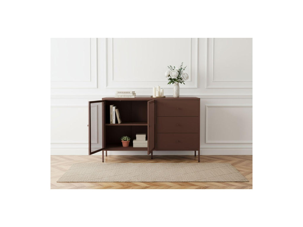 Clara - Buffet 2 Portes 3 Tiroirs - Métal Édition Limitée