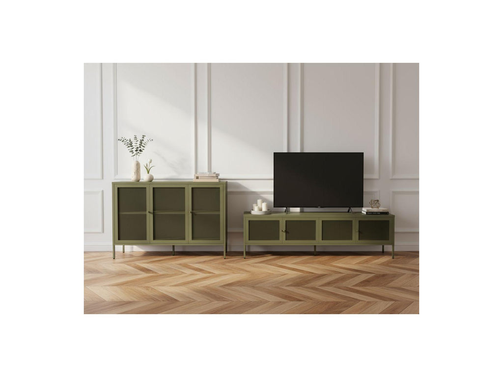 Clara - 4-Door 160 cm Metal TV Unit + 3-Door 120 cm Metal Sideboard Limited Edition
