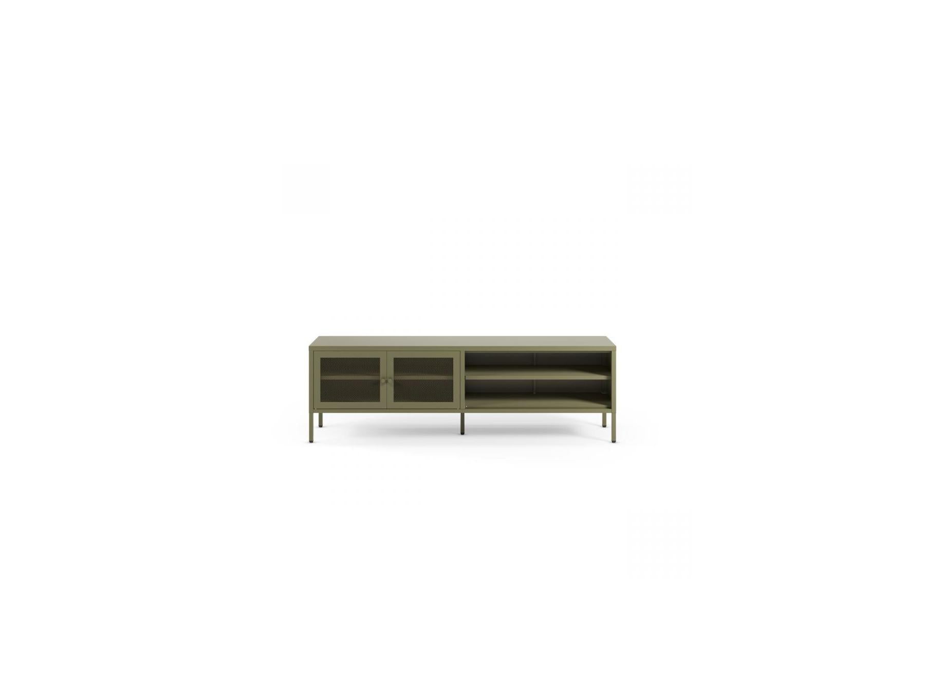 Clara - Metal TV Unit 2 Doors 2 Open Compartments 160 cm + Metal Sideboard 2 Doors 3 Drawers 140 cm Limited Edition