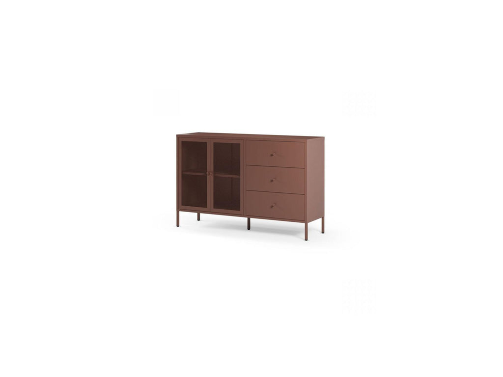 Clara - Metal TV Unit 2 Doors 2 Open Compartments 160 cm + Metal Sideboard 2 Doors 3 Drawers 140 cm Limited Edition