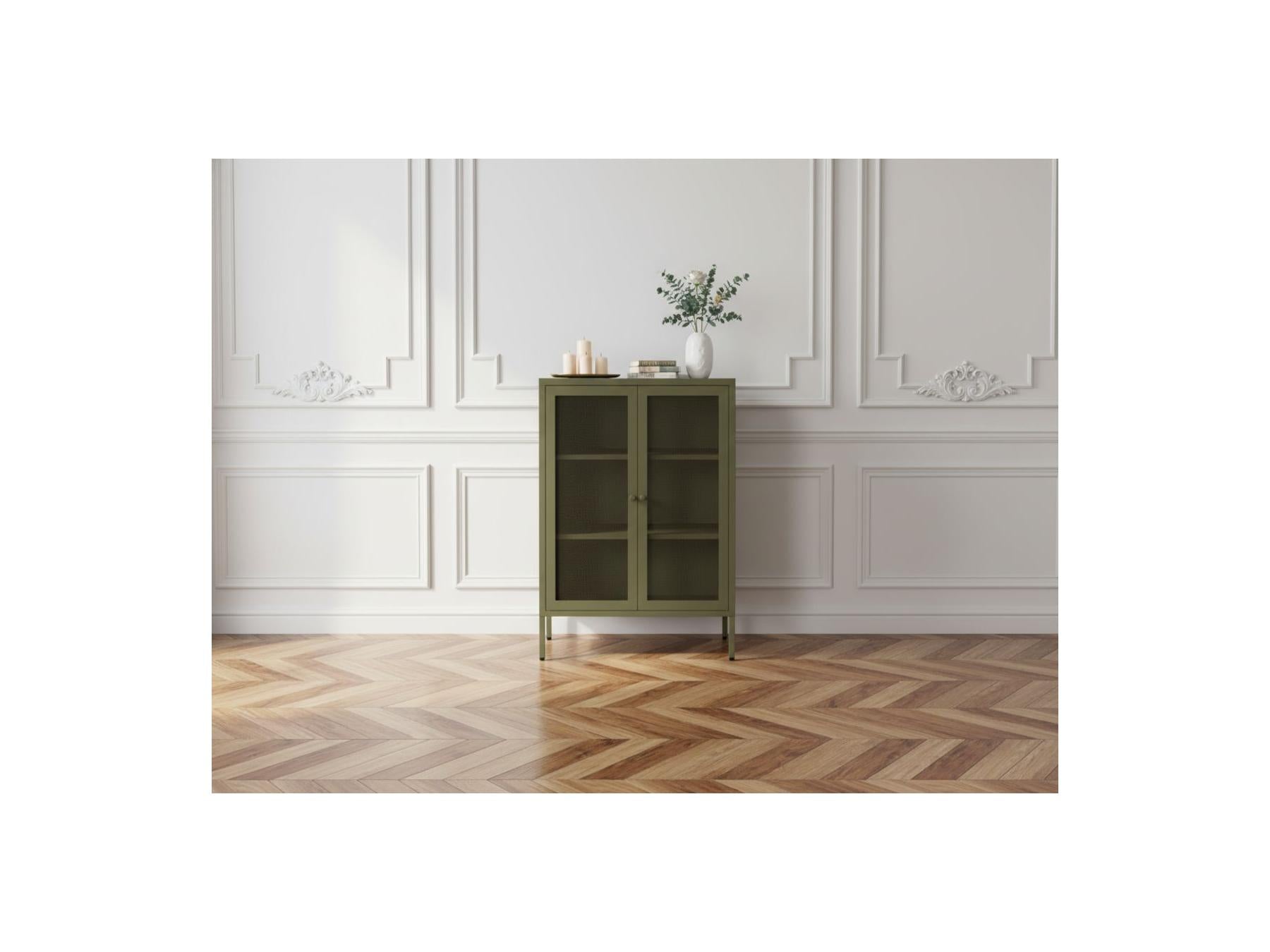 Clara - 4-Door Metal TV Unit 160 cm + 2-Door Metal Tall Sideboard 70 cm + Metal Coffee Table 100 cm Limited Edition