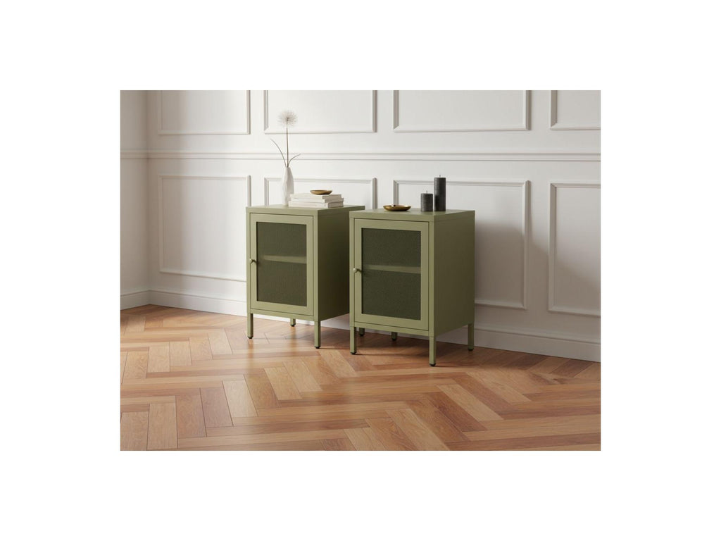Clara - Lot De 2 Chevets 1 Porte - Métal Édition Limitée