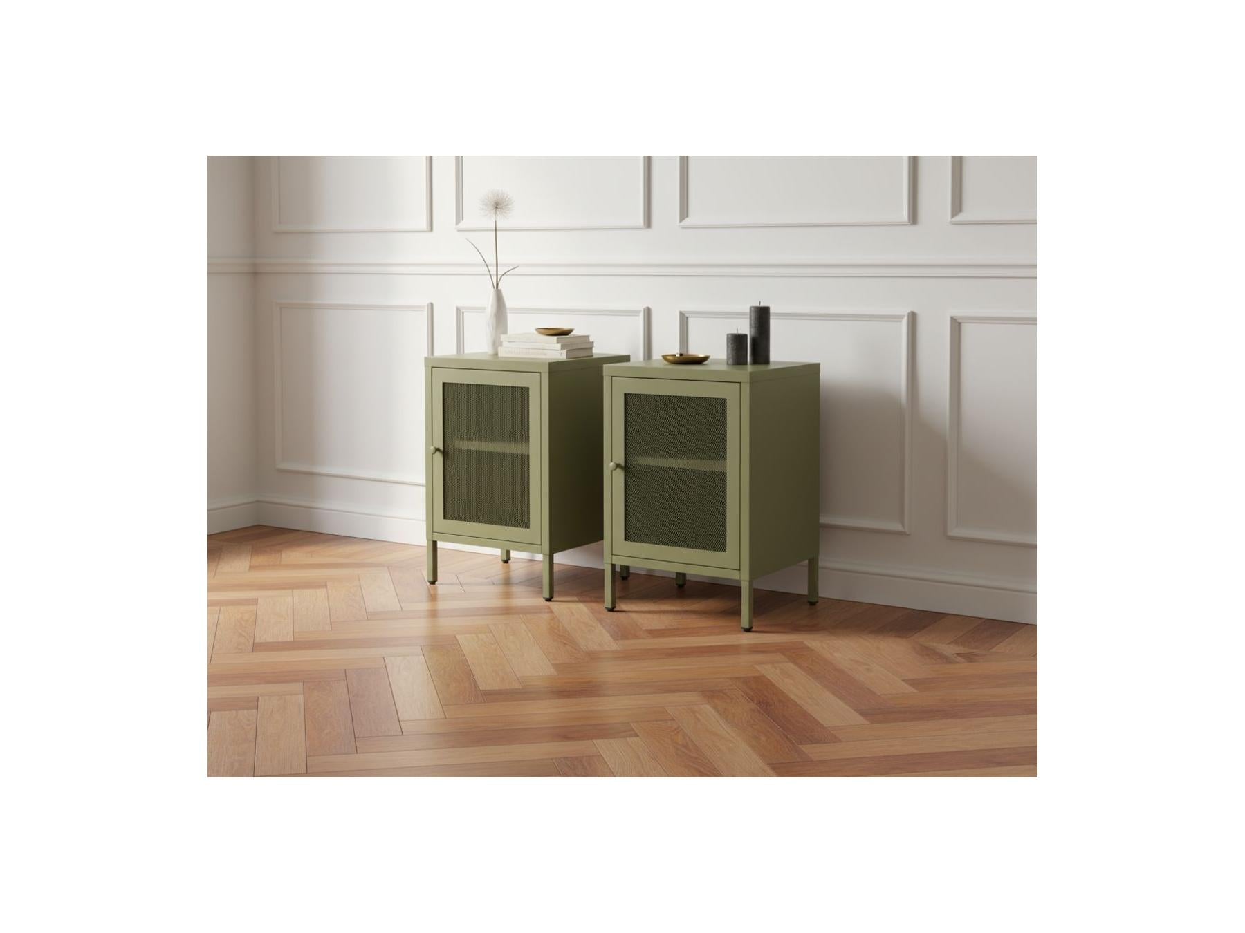 Clara - Lot De 2 Chevets 1 Porte - Métal Édition Limitée