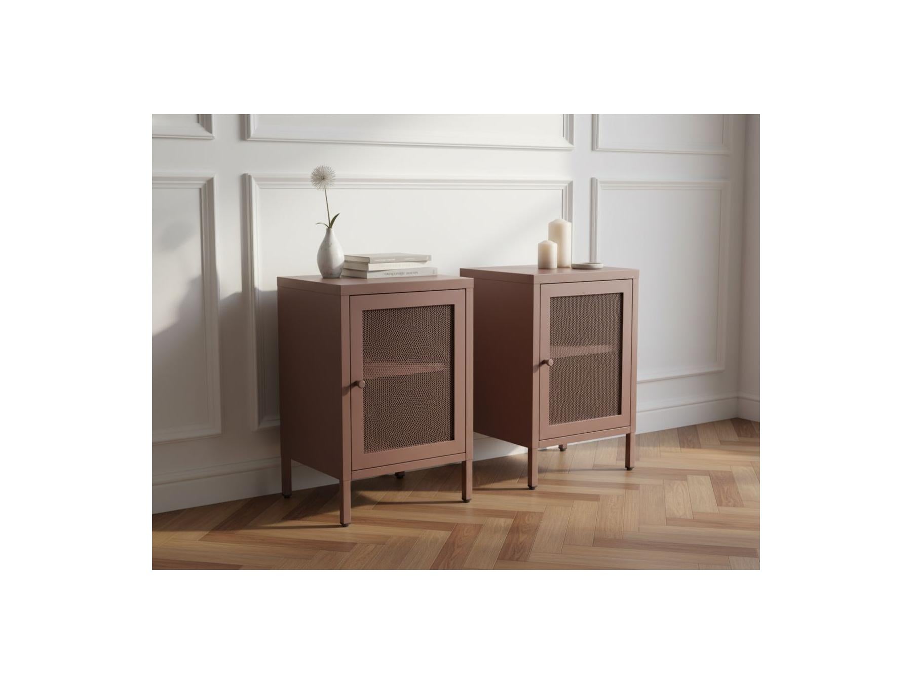 Clara - Lot De 2 Chevets 1 Porte - Métal Édition Limitée