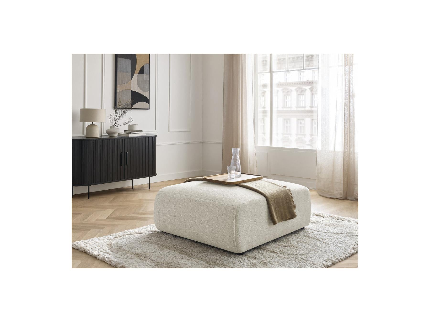 Jana - Large Pouffe - Heathered Fabric