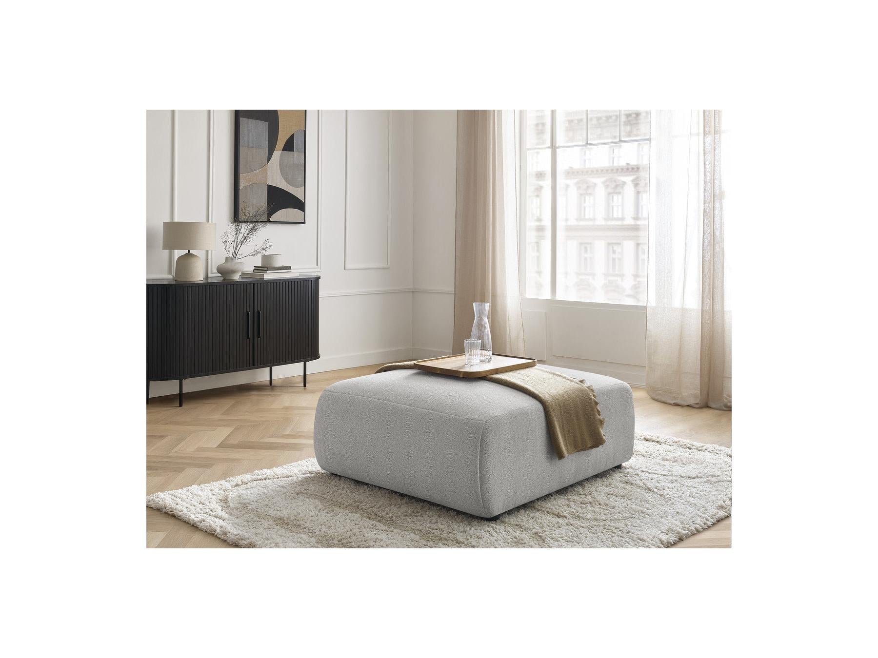 Jana - Large Pouffe - Heathered Fabric