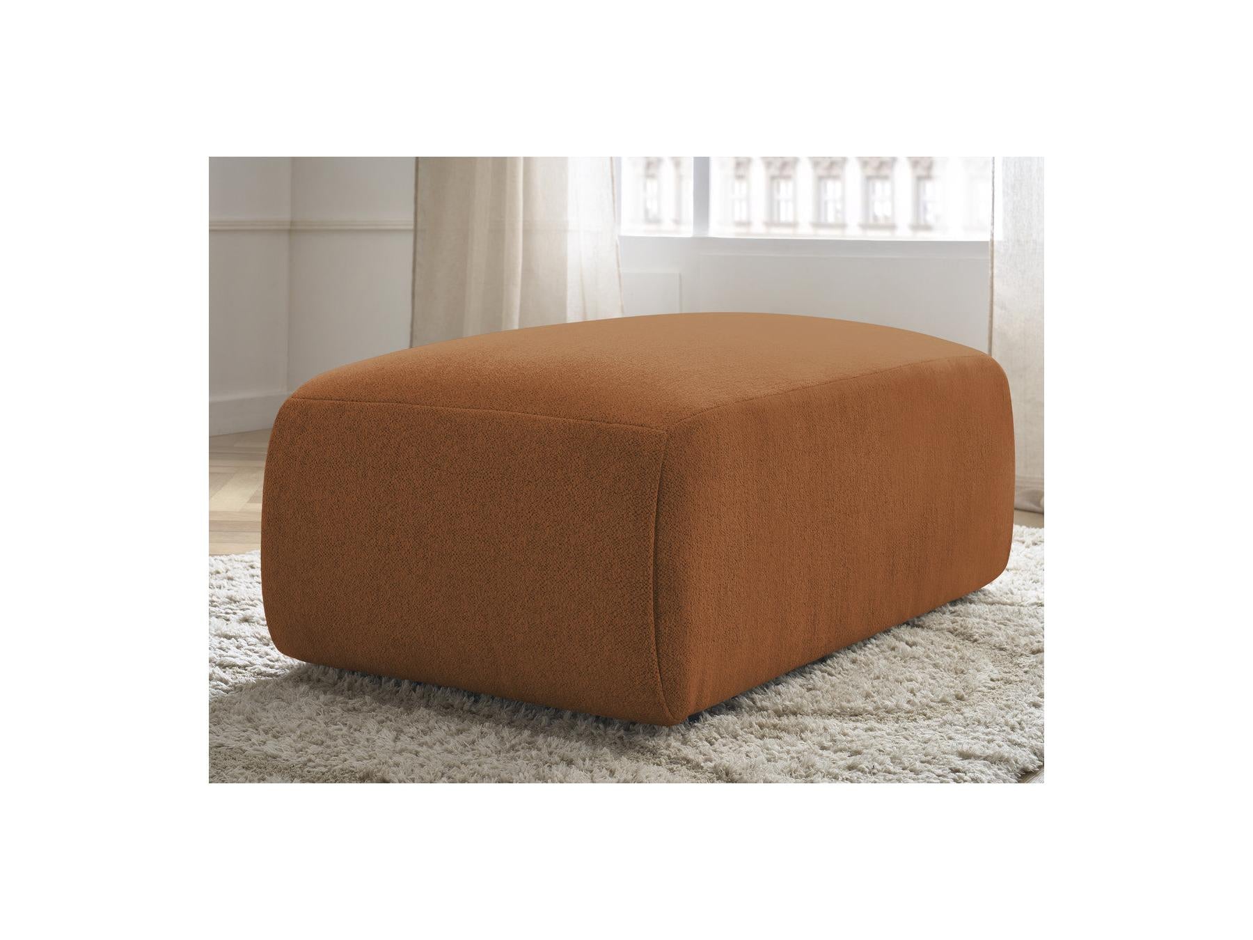 Jana - Small Pouf - Heather Fabric