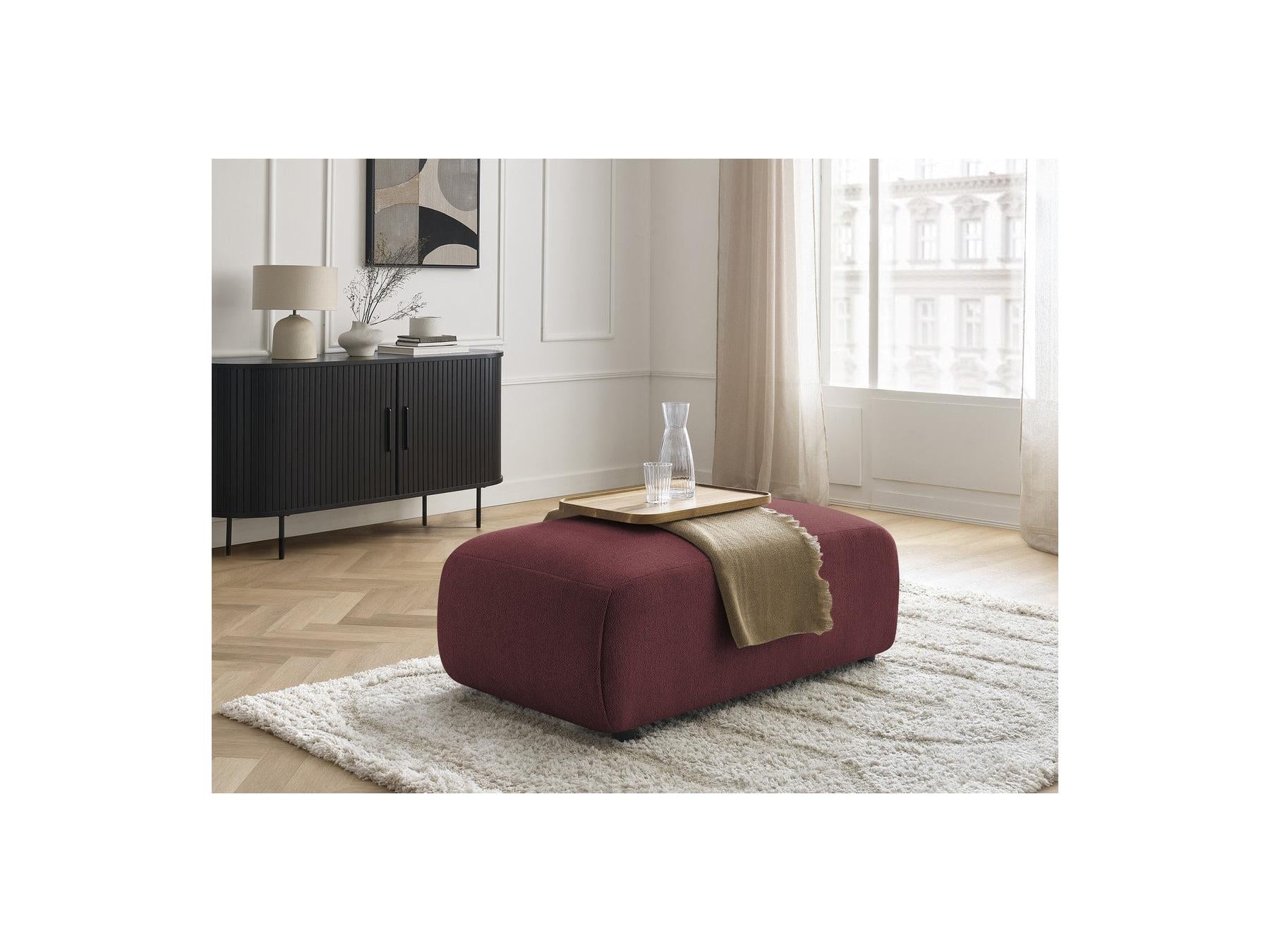 Jana - Small Pouf - Heather Fabric