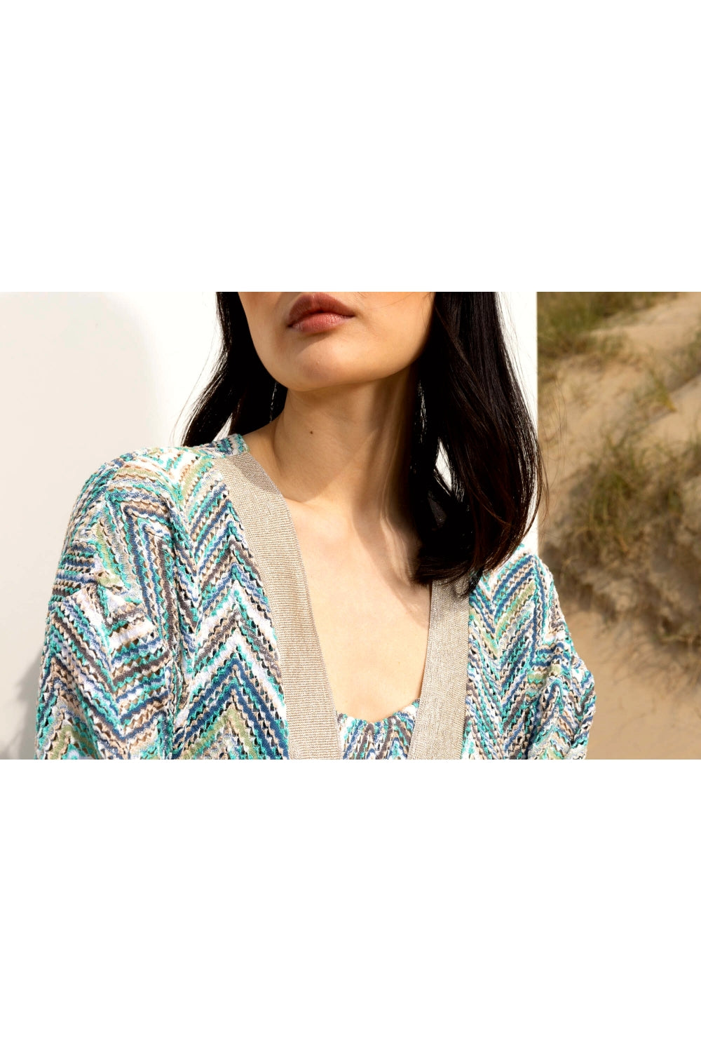 The Maggie Zigzag Blue Kimono