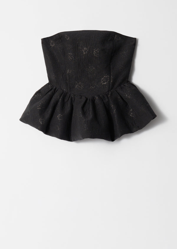 Top Ve Rosita Brocart Top - Noir