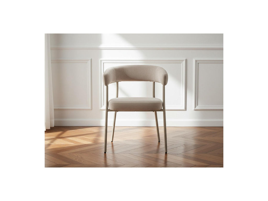 Rosa - Lote de 2 sillas - Tejido de terciopelo beige
