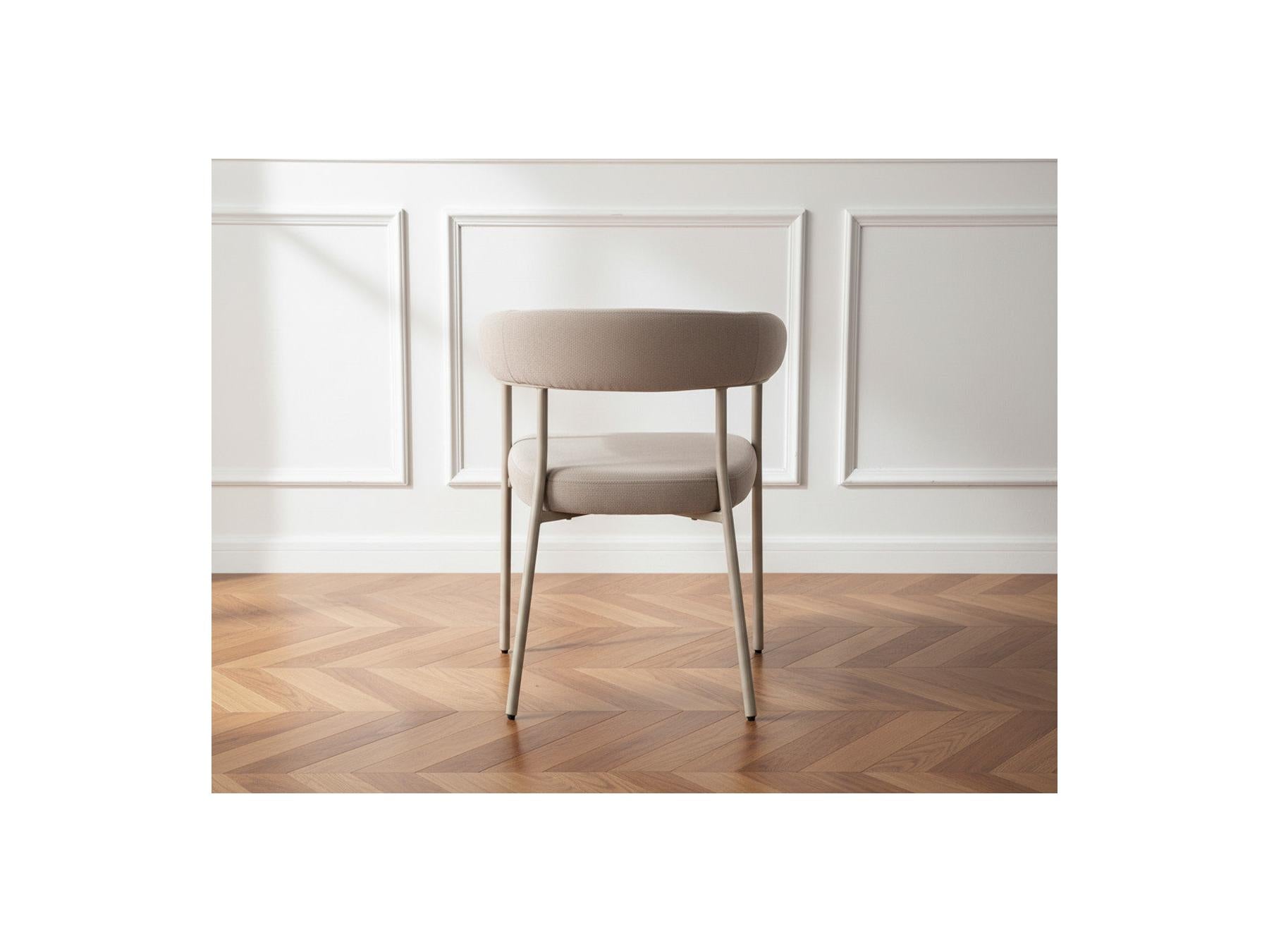 Rosa - Lote de 2 sillas - Tejido de terciopelo beige