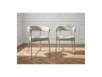 Rosa - Lote de 2 sillas - Tejido de terciopelo beige